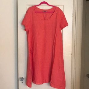 100% Linen Flax Dress